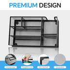 Desk Drawer Organizer, Office Drawer Divider Organizer Tray with 6 Compartments, Metal Mesh Desktop Organization and Accessories for Stationery Makeup Kitchen Toolroom School ＆ Office - size: Small