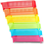 Bright Creations Classroom Turn in Trays - 6-Pack, Letter Size, 12.75 x 9.75 x 2.75 in, Rainbow Plastic - Teacher Supplies & Classroom Must Haves - Stackable Paper Organizer & Homework Trays