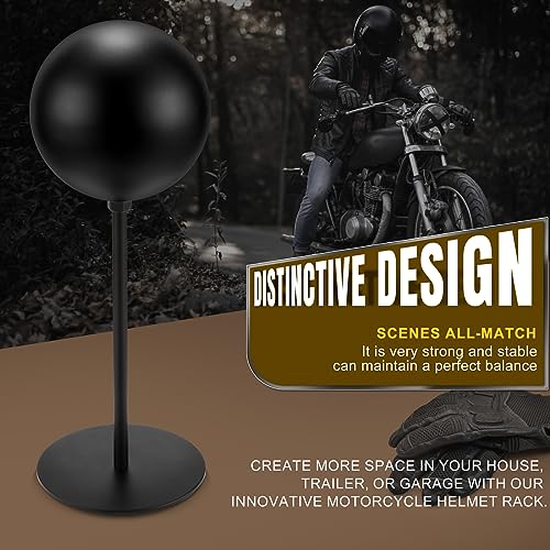 motofans® Helmet Stand Metal, Rotation Metal Stand Desktop Hanger Rack Helmet Stand Display for Motocycle Helmet, Caps,Hat, and Rugby Helmet - color: 1pack