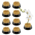 9 Pcs Flower Frogs Round Brass Flower Holder Japanese Ikebana Vase Floral Frogs Flower Arranger Flower Fixed Tools Pin for Flower Arrangement Home DIY Craft (1.34 Inch)