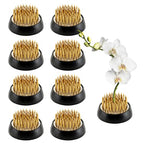 9 Pcs Flower Frogs Round Brass Flower Holder Japanese Ikebana Vase Floral Frogs Flower Arranger Flower Fixed Tools Pin for Flower Arrangement Home DIY Craft (1.34 Inch)