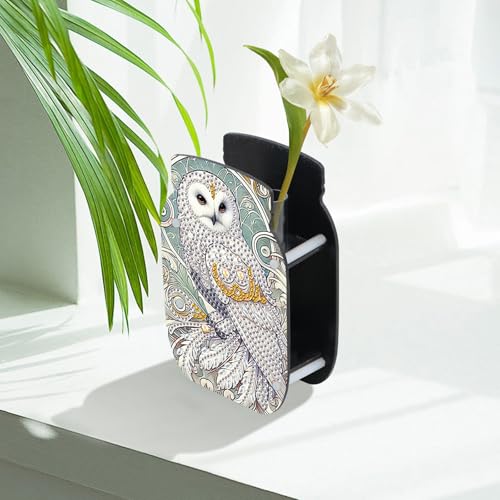 5D Diamond Painting Kit Vase, Halloween DIY cat and Pumpkin Diamond Art for Adult Beginners Acrylic Special Shaped Double-Sided Vase Handmade Crafts, Suitable for Home Living Room Desktop Decoration - color: Owl