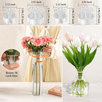 4 Spiral Ikebana stem Holder, hanataba Arranger Twist Flower Arrangement Holder Ikebana Bouquet Twister Ring Tools, Reusable Kitchen Floral Grid Supplies (Half Clear) - color: 4 Translucent