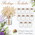 Bokon 12 Pcs Plastic Bud Vases in Bulk for Table Centerpieces, 4.7in Hyacinth Avocado Growing Bud Vase Bulk, Small Flower Bulb Plant Containers for Wedding Room Table Decorations (Straight Style) - style: Straight Style