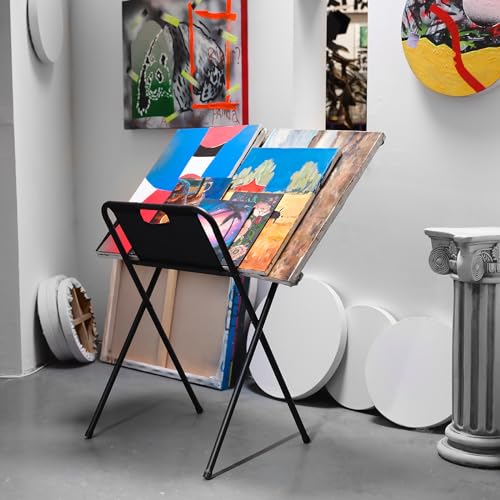 MEEDEN Canvas Art Print Rack: Folding Display and Drying Rack - Portable Art Storage Rack for Poster Stand Canvas Panels Artworks Artist Galleries - Medium - size: Medium