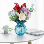 Blown Glass vase, Green Glass vase, Modern Art vase, Wide Mouth vase for Living Room Wedding Table Office centerpieces with Flowers. - color: A1