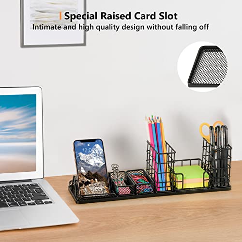 Topwey Pen Holder for Desk, Rotating Pencil Holder, Cup Holder for Desk Office, Pen Organizer in Black (Jet Black) - color: Jet Black