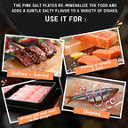 Pride Of India | Pink Salt Crystal Accessories (Pink Salt Crystal Cooking Tray - 8 by 4 inch) | Perfect for Grilling, Searing, Cutting, BBQ, Serving | Carries 84 Traces of Minerals - color: Pink Salt Crystal Cooking Tray - 8 By 4 Inch