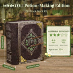 MiniCity Book Nook Kit,Tiny House Kits to Build to Live in,DIY Wooden Crafts for Adults, Mini Model Kits with LED, Birthday and Valentine's Day Gift for Adults (Potion-Making Edition) - style: Potion-Making Edition