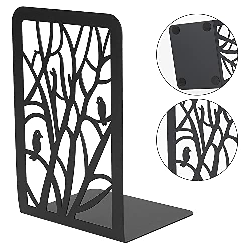 Book Ends Metal Bookends Heavy Duty Non-Skid Bookend Book Holder Bookend Supports Premium Iron Book Stopper for School Home Office Study Room(7x4.7x3.5inch)