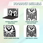 Peacoblue Metal Bookends for Shelves, Modern Decorative Heavy Duty Study Book Ends Stoppers for Office, Desk, Shelf, Room 5.3"x4.3"x7.9" Cast Iron Simple Tall Bookends 1 Pair (Death Moth) - style: Death Moth