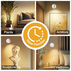 Kimjo Spot Lights Indoor, 4000mAh Rechargeable Plant Spotlight Indoor with Remote, Battery Operated Picture Lights with Timer Dimmable, Uplighting for Wall Art Display (2 Pack) - color: White-1