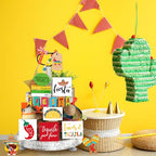 Tatuo 16 Pcs Cinco De Mayo Tiered Tray Decor Set, Mexican Wooden Fiesta Signs - Taco, Sombrero, Rainbow Donkey, Farmhouse Style Table Decor for Home Kitchen Summer Party Holiday Shelf
