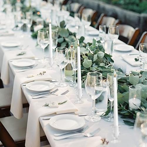 Hosley Set of 24 Glass Taper Candle Holders – Clear Candlestick Holder Set for Weddings, Table Centerpieces, Dinner & Home Décor (2.5” H) - size: 2.5" High