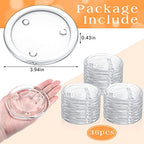 Patelai 36 Pieces Clear Glass Pillar Candle Holder Plates 4 Inch Round Glass Candle Plate Small Flat Tray for Dining Table Centerpiece Wedding Spa Home Party Decoration