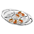 Godinger Dublin Serving Tray, Serving Platter, Appetizer Platter, Pastry Tray with Handles 16X10