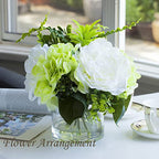 Enova Floral Clear Glass Cylinder Vase 5 x 5 Inches Round Flower Vase, Pillar Candle Hurricane Floating Candle Holder Vase, Small Floral Glass Vase for Decoration Home, Wedding Centerpiece (1 Piece) - size: 5W X 5H