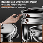 Chafing Dishes for Buffet, 4 Pack 5QT Round Stainless Steel Chafing Dish Set for Home Parties, Christmas Gatherings, Catering Events Complete Buffet Warmer Set (Silver 4) - color: Silver 4