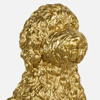 Poodle Decorative Bookends for Shelves, Dog Book Ends for Heavy Books, Toy Poodle Statues Bookends for Heavy Books with Anti-Slip Base Book Holders for Home Office Decor (Gold)