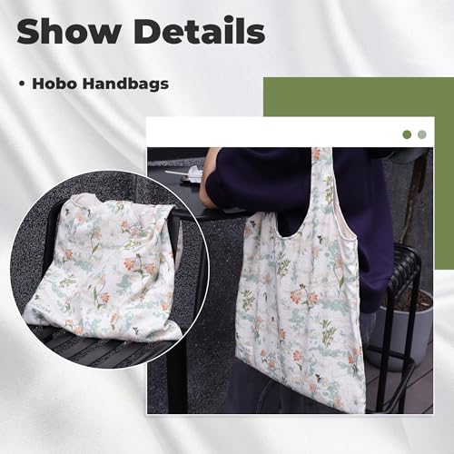 DGAZ Designer Shoulder Bags for Women, Luxury Tote Bag with Zipper, Large Shoulder Hobo Bags - color: Orchid Grass