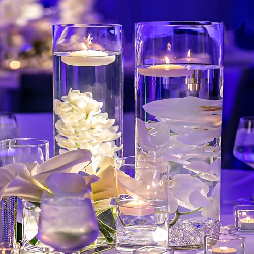 Hurricane Candle Holder,Open Ended Glass Candleholder Multiple Size Choices,Clear Cylinder Glass Candle Holder for Wedding Centerpieces, Home Decor(6 PCS,H:12" D:4") - size: 4''×12''H 6PCS