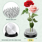 Flower Frog Vase Kit, Ikebana Floral Arrangement, Ceramic Water Drop Pot Flower Arrangement Vase Kit (White Large Size) - color: White Large Size