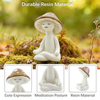 Meditation Mushroom Resin Statues – Cute Yoga Mushroom Figurines for Desk, Home, Office & Garden Decor – Zen Resin Sculptures for Living Room, Patio, Tabletop & Backyard (1 Pack, Mushroom) - size: 1 Pack