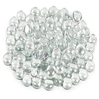 Galashield Flat Glass Marbles for Vases Clear Glass Gems Beads Pebbles Vase Filler (5 LBS, Approx. 540 PCS) - color: Clear, size: 5 LBS