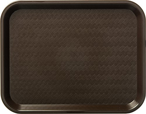 Carlisle FoodService Products CT121669 Café Standard Cafeteria / Fast Food Tray, 12" x 16", Chocolate - color: Chocolate Brown