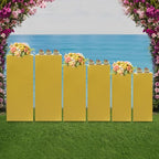 3/6 PCS Square Tall Pedestal Stand Metal Square Pedestal Stand Tall Pedestals Cake Stands for Party Wedding Birthday (Gold, 6Pcs) - color: Gold, size: 6Pcs