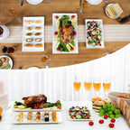 Kassel Ceramic Serving Platter Set | 14”/12”/10” Rectangular Serving Trays for Entertaining at Parties and Weddings | Oven Safe Large Serving Trays for Tacos, Steak, and Cake - size: Small Rec {14”/12”/10”}