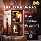 Fsolis Book Nook Kit, 3D Wooden Puzzle for Adult DIY Miniature Kit Decorative Bookend Bookshelf Bookcase Decor Gifts for Women Readers Book Lovers(Rose Detective Agency) - style: Rose Detective Agency
