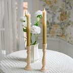 Flameless Taper Candles Flickering with Remote and Timer, 3D Moving Flame Taper Candle Battery Operated to 400 Hours, 9 Inch Window Candles, (Gradient Gold-Vertical Stripes) - color: Gradient Gold-Vertical Stripes