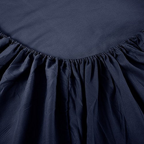 Sfoothome Queen Sheets Set - Navy Blue Hotel Luxury 4-Piece Bed Set, Extra Deep Pocket, 1800 Series Bedding Set, Wrinkle & Fade Resistant, Sheet & Pillow Case Set (Queen, Navy Blue) - color: Navy Blue-4 Pieces, size: Queen