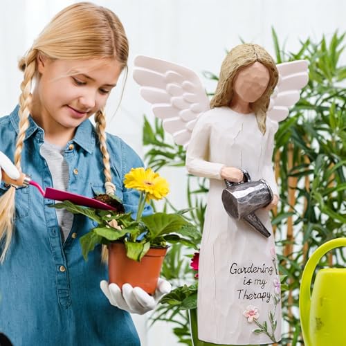 Gardening Gifts for Women, Gift for Gardeners Woman, Garden Gifts Women, Unique Gardening Gift, Garden Angel, Sculpted Hand-Painted Angel Figurine - style: gardening gifts