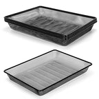 Office Metal Mesh Basket for Desk, Single Paper Tray Organizer, Turn in Trays Classroom, Flat Mail Letter Storage Basket for Office Home Drawers School, Black (5 Pack)