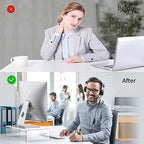 Acrylic Monitor & Laptop Stand Riser - Clear Computer & Laptop Stand for Desk - Compatible with iMac, MacBook & All Notebooks - White Aesthetic Decoration for Office & Home - style: 12.5''