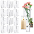 48 Pack Glass Cylinder Vases 4,6,8,10 Inch Tall Clear Flower Vase Hurricane Floating Candle Holder for Table Centerpiece Wedding Home Decor - size: 48 Pack(4,6,8,10 Inch )