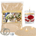 Sukh Snow Pearled-Candles with Wicks - DIY Candle Sand,Pearled Wax with Wicks,Wax,Refillable for Weddings,Partie (Sand) - color: Sand