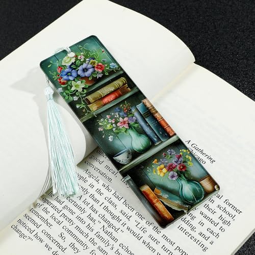 Colorful Art Flower Bookshelf Bookmark - Romantic Artsy Vibe Bookmarks, Perfect Reading Gift for Book Lovers, Bookworms and Friends (2pcs/Set A) - style: 2pcs/set A