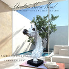 15 in White Bronze Arabian Horse Head Sculpture – Handmade Patina Equestrian Art Bust with Unique Texture, Pure Bronze Horse Statue for Luxury Decor, Gallery & Collectors