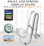 AMT 12 Inch Acrylic Plate Display Stand - Holder + Frame, Picture, Decorative Plate, Book, Photo Easel - color: 12 Inch