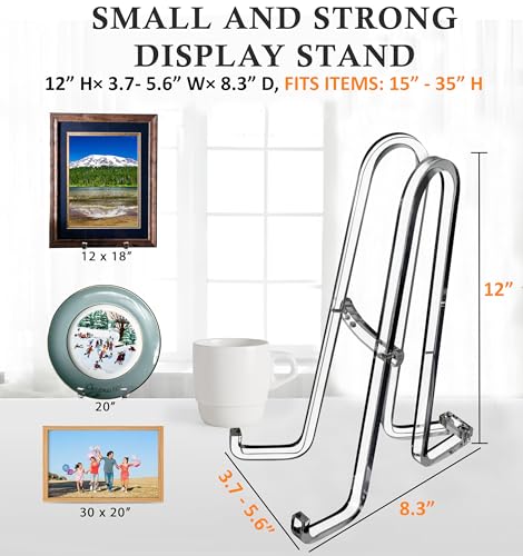 AMT 12 Inch Acrylic Plate Display Stand - Holder + Frame, Picture, Decorative Plate, Book, Photo Easel - color: 12 Inch