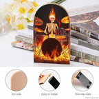 Sturdy Rock Drum Fire Flame Skull Skeleton Bookend Supports for Desktop, Book Ends Easy to Install, Book Stoppers for Heavy Duty Files, Magazines - color: Picture(454)