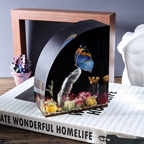 LET'S RESIN Bookends Resin Molds, 1 Pair Geode Book Organize Moulds Silicone Large, Crystal Epoxy Resin Molds for Books, Desktop Organizer, Office Home Decoration, Gift - color: Bookend Mold