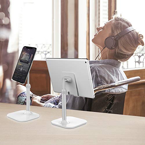 Doboli Cell Phone Stand, Phone Stand for Desk, Phone Holder Stand Compatible with iPhone and All Mobile Phones Tablet, Gifts for Adults Women Men Mom Wife, White - color: white