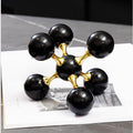 Luxurious Black Crystal and Alloy Molecular Ball Living Room Desktop Decoration Crystal Molecules, for Birthday Friends Gatherings, Home or Office Counter Decoration Accessories