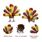 6 Pack Metal Turkey Tealight Candle Holders Thanksgiving Tea Lights Candle Holders Turkey Tea Lights Thanksgiving Decorations Home Table Decoration