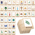 Hebayy Bible-Themed Matching Game, 80 PCS Bible Concentration Memory Cards for Christian 40 Pairs Biblical Character Cards Educational Toys for Kids, Adults - style: Bible