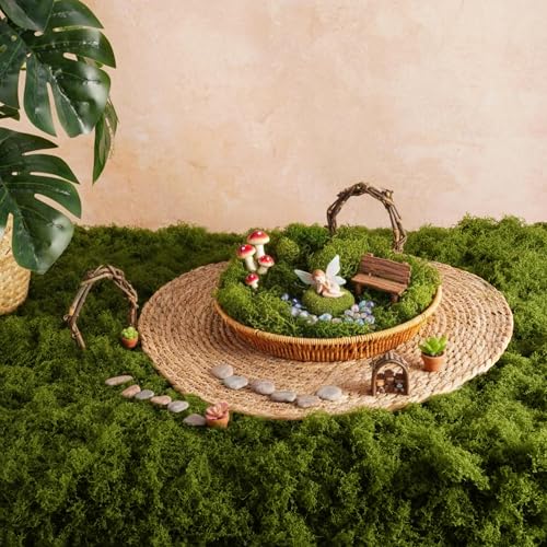 USMOLA Fake Moss Mat, Artificial Moss Table Runner for Wedding Decor Table Centerpieces Fairy Garden Crafts Indoor Green Faux Grass Wall Decor (Green: 39 x 39Inch / 100 x 100cm) - color: Green: 39 X 39inch / 100 X 100cm